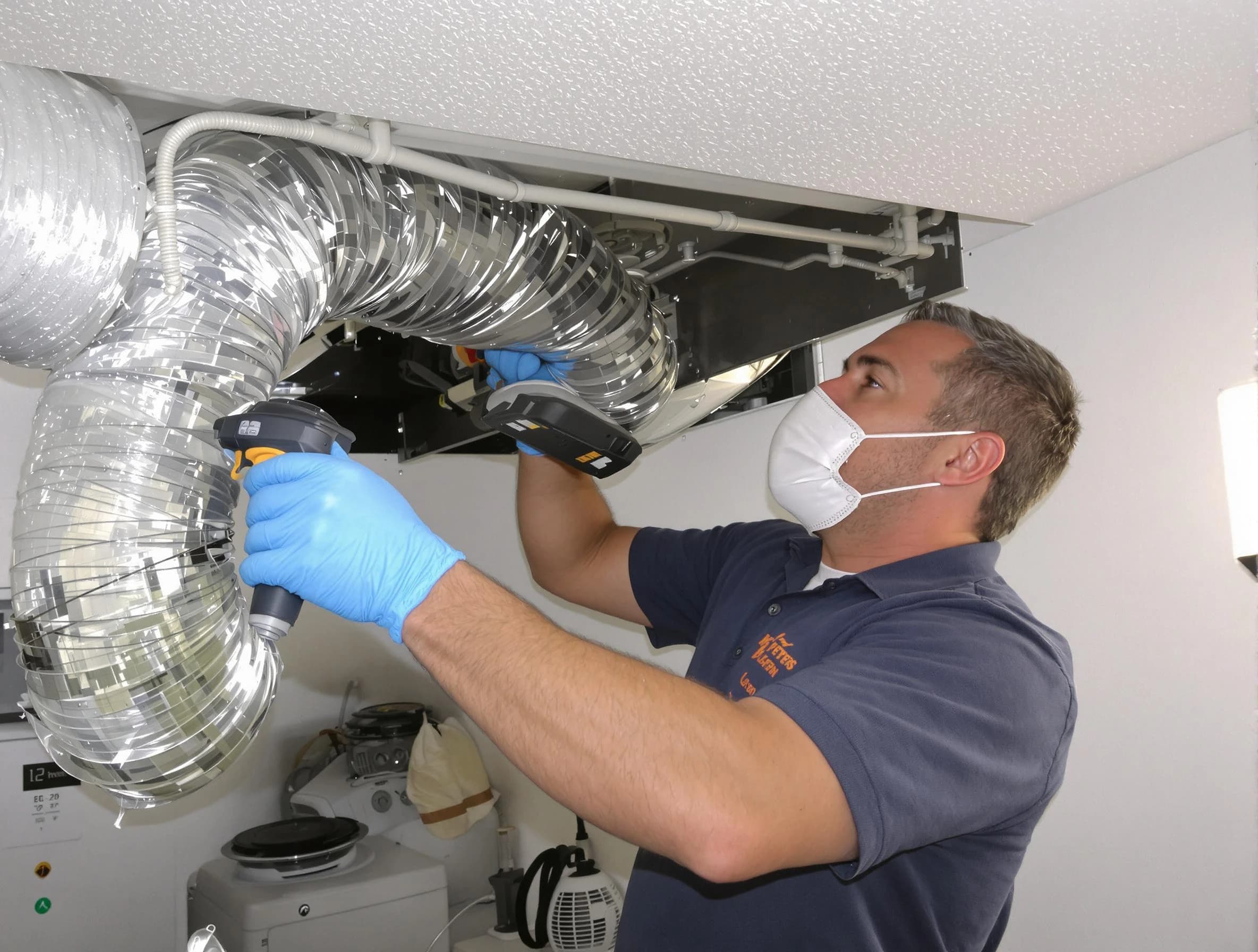 Tewksbury Dryer Vent Cleaning professional performing thorough residential dryer vent cleaning in Tewksbury